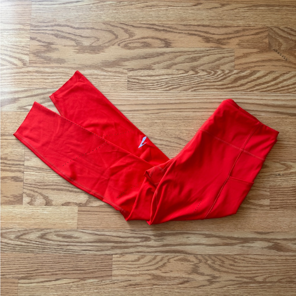 Brooks Red Athletic Leggings